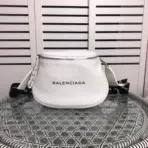 Balenciaga Calfskin Everyday Strap Crossbody Bag White