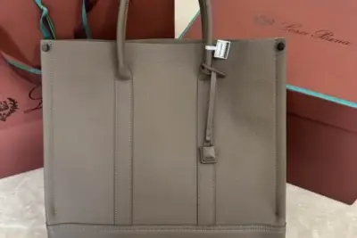 Loro Piana Beam Tote Bag in Gris Asphalte