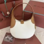 Loro Piana Bobbin Shoulder Bag Brown & White