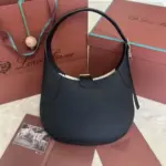 Loro Piana Bobbin Shoulder Bag Black