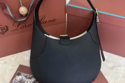 Loro Piana Bobbin Shoulder Bag Black