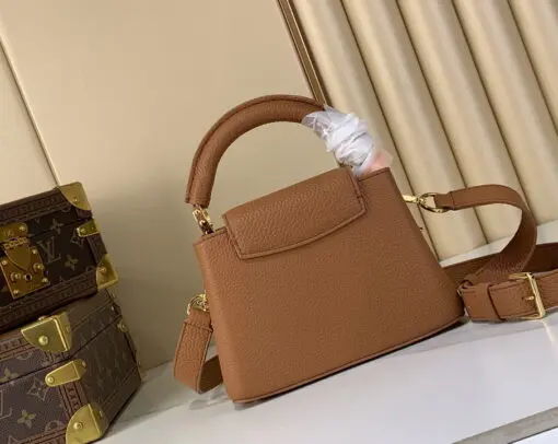 LV BB Brown Taurillon Leather Mini Handbag With Accented Jewel - Image 2