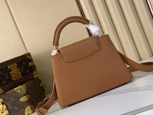 LV BB Brown Taurillon Leather Handbag With Accented Jewel - Image 3