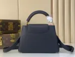 LV BB Black Taurillon Leather Handbag With Accented Jewel - Image 2