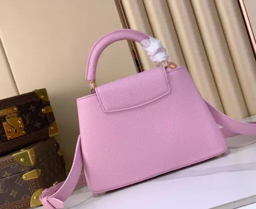 LV BB Pink Taurillon Leather Handbag With Accented Jewel - Image 2