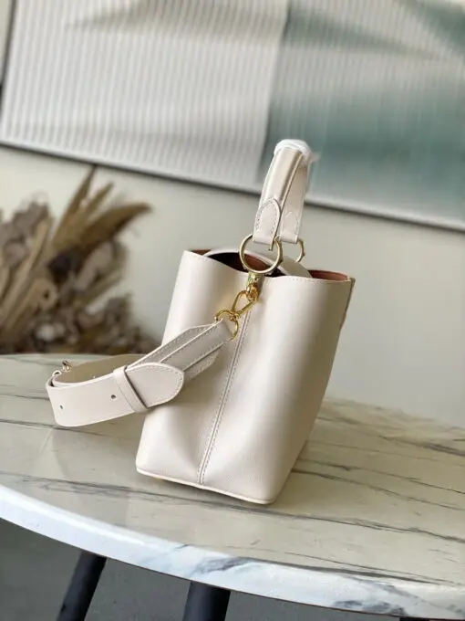 LV Capucines BB Handbag White Leather - Image 3