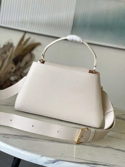 LV Capucines BB Handbag White Leather - Image 2