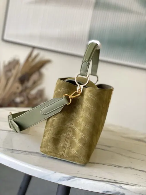 LV Capucines MM Souple Handbag Dark Khaki Sued - Image 2