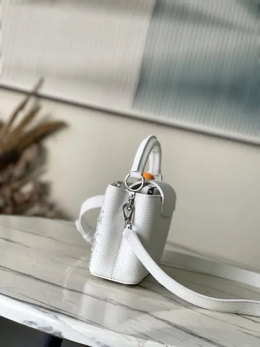 LV BB Mini Handbag Crafted Premium Taurillon Leather White - Image 3