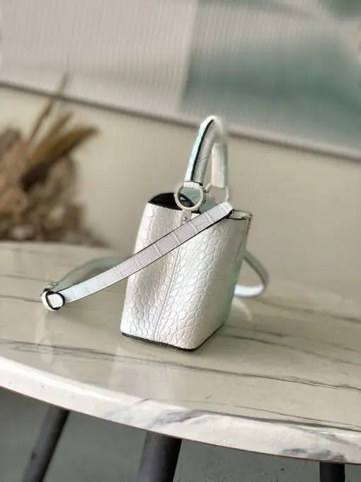 LV Capucines BB Mini Handbag Distinctive Pastel Gradient Crocodile Leather - Image 3