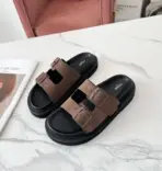 Celine Step Slides Brown