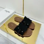 Celine Triomphe Mule Black