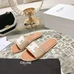 Celine Triomphe Flat Slippers Orange - Image 2