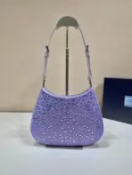 Prada Cleo Satin Bag Purple - Image 3