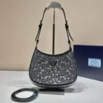 Prada Cleo Satin Bag Black