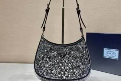 Prada Cleo Satin Bag Black