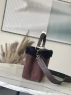 LV Capucines MM Souple Handbag Cozygram Chocolate - Image 3