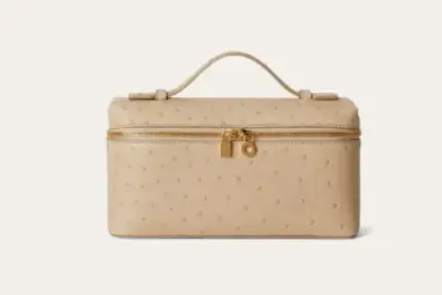 Loro Piana Extra Pocket L19 Ostrich Leather Bag Orix Brown