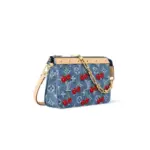 LV X TM Cerise Pochette Accessories in Denim Bag