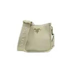 Prada Mini Leather Shoulder Bag White