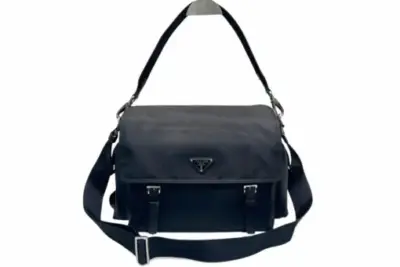 Prada Explore Re-Nylon and leather bag Black