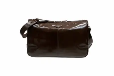 Prada Leather Sholdier Bag Dark Brown