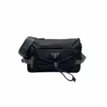 Prada Speedrock Re-Nylon and leather shoulder Bag Black