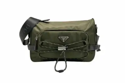 Prada Speedrock Re-Nylon and Leather Shoulder Bag Camouflage Green