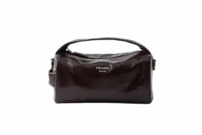 Prada Leather shoulder Bag Dark Brown