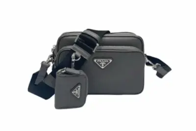 Prada Saffiano Leather shoulder Bag Gray