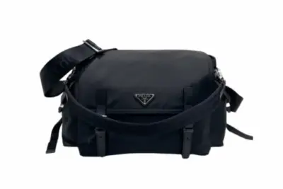 Prada Explore Re-Nylon and Leather Bag Black