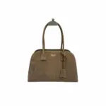 Prada Medium Suede Tote Bag Cocoa Brown