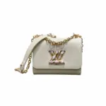 LV Twist PM Epi grained Bag Quartz White