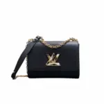 LV Twist MM Epi Leathered Bag Quartz Black Gold