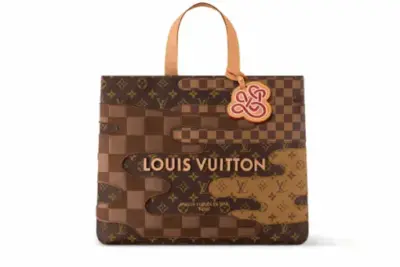 LV Monogram Shopper Tote MM Bag in coated canvas