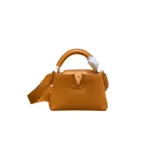 LV Capucines Mini handbag Orange Taurillon Leather