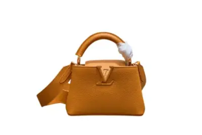 LV Capucines Mini handbag Orange Taurillon Leather
