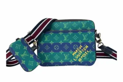 LV Taigarama Trio Messenger Eclipse Bag Green