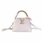 LV Capucines Mini Bag White Taurillon Leather