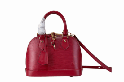 LV Alma BB Bag in Red Epi Leather