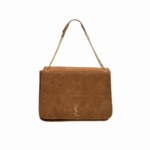 Saint Laurent Jamie 4.3 Quilted Suede Shoulder Bag Brown Caramel