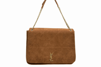 Saint Laurent Jamie 4.3 Quilted Suede Shoulder Bag Brown Caramel