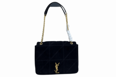 Saint Laurent Jamie 4.3 Shoulder Bag Black Suede Gold Tone