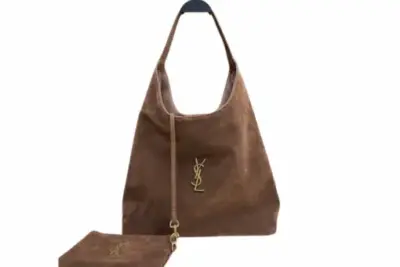 Saint Laurent Niki Brown Suede Bucket Bag