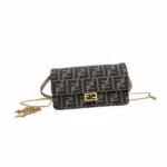 Fendi Wallet On Chain Baguette Brown