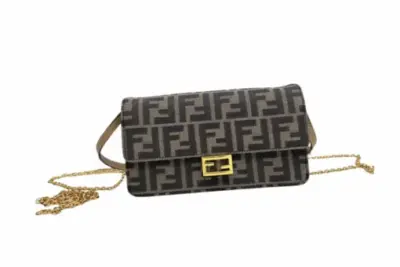 Fendi Wallet On Chain Baguette Brown