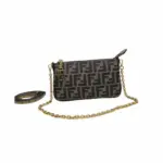 Fendi Baguette Pouch Fabric Brown