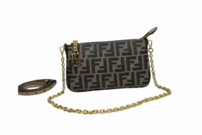 Fendi Baguette Pouch Fabric Brown