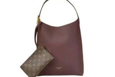 LV Low Key Hobo MM Bag Burgundy calfskin