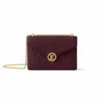 LV Chain Rosy Burgundy Grenat Empreinte Leather